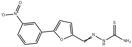 (2E)-2-{[5-(3-nitrophenyl)furan-2-yl]methylidene}hydrazinecarbothioamide 结构式