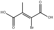 2-bromo-3-methylfumaric acid 化学構造式