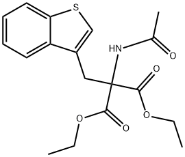DIETHYL 2-ACETAMIDO-2-(BENZO(B)THIOPHENE-3-YLMETHYL)MALONATE,23906-20-9,结构式