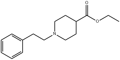N-(2-苯乙基)-4-哌啶甲酸乙酯 结构式