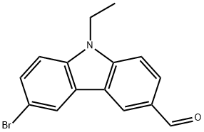 6-ブロモ-9-エチル-9H-カルバゾール-3-カルバルデヒド 化学構造式