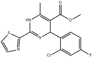 methyl 4-(2-chloro-4-fluorophenyl)-6-methyl-2-(thiazol-2-yl)-1,4-dihydropyrimidine-5-carboxylate