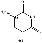 (S)-3-Amino-piperidine-2,6-dione hydrochloride Struktur