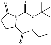 1-tert-butyl 2-ethyl 5-oxopyrrolidine-1,2-dicarboxylate Structure