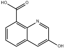 3-ヒドロキシキノリン-8-カルボン酸 化学構造式