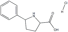 5-phenylpyrrolidine-2-carboxylic acid hydrochloride Struktur