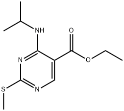 4-(异丙基氨基)-2-(甲硫基)嘧啶-5-甲酸乙酯 结构式