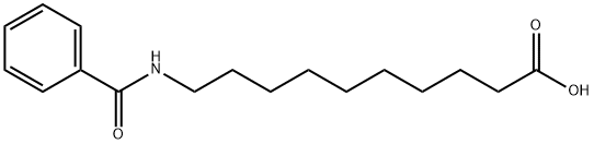 Decanoic acid, 10-(benzoylamino)-
 Structure