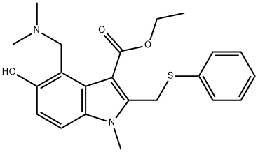 ethyl 4-((dimethylamino)methyl)-5-hydroxy-1-methyl-2-((phenylthio)methyl)-1H-indole-3-carboxylate Structure