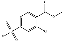 2-chloro-4-(chlorosulfonyl)benzoic acid methyl ester 化学構造式