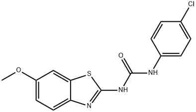 1-(4-CHLOROPHENYL)-3-(6-METHOXY-2-BENZOTHIAZOLYL)UREA Struktur
