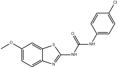 1-(4-CHLOROPHENYL)-3-(6-METHOXY-2-BENZOTHIAZOLYL)UREA,26130-03-0,结构式