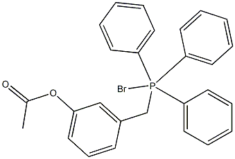 3-((bromotriphenylphosphoranyl)methyl)phenyl acetate Structure