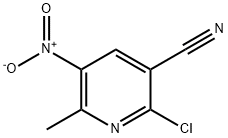 2-chloro-3-cyano-6-methyl-5-nitropyridine Structure