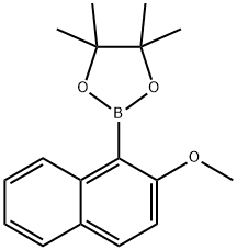 2-(2-methoxy-1-naphthalenyl)-4,4,5,5-tetramethyl-1,3,2-dioxaborolane Struktur