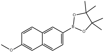 2-(6-methoxy-2-naphthalenyl)-4,4,5,5-tetramethyl-1,3,2-dioxaborolane 化学構造式