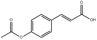 trans-4-アセトキシけい皮酸 化学構造式