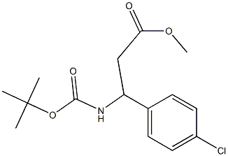 3-(叔丁氧羰基氨基)-3-(4-氯苯基)丙酸甲酯, 277745-47-8, 结构式
