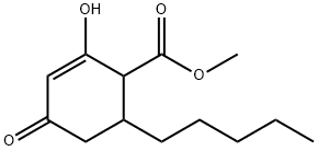 methyl 6-n-pentyl-2-hydroxy-4-oxo-cyclohex-2-ene-1-carboxylate Struktur