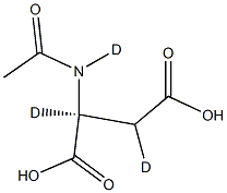 N-Acetyl-L-aspartic Acid-d3 结构式