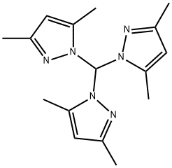 トリス(3,5-ジメチル-1-ピラゾリル)メタン 化学構造式