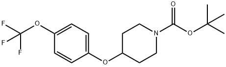 tert-Butyl 4-(4-(trifluoromethoxy)phenoxy)piperidine-1-carboxylate Struktur
