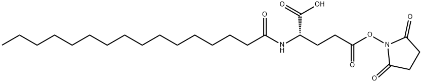 (S)-5-((2,5-dioxopyrrolidin-1-yl)oxy)-5-oxo-2-palmitamidopentanoic acid Structure