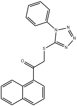 1-Naphthalen-1-yl-2-(1-phenyl-1H-tetrazol-5-ylsulfanyl)-ethanone Structure