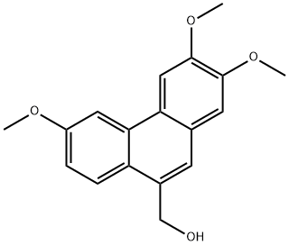 9-(Hydroxymethyl)-2,3,6-trimethoxyphenanthrene Struktur