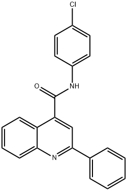 N-(4-chlorophenyl)-2-phenylquinoline-4-carboxamide Struktur