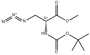 3-Azido-N-Boc-D-alanine methyl ester, 301671-17-0, 结构式