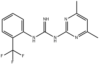 1-(4,6-dimethylpyrimidin-2-yl)-3-[2-(trifluoromethyl)phenyl]guanidine Struktur