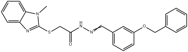 306750-12-9 N'-{(E)-[3-(benzyloxy)phenyl]methylidene}-2-[(1-methyl-1H-benzimidazol-2-yl)sulfanyl]acetohydrazide