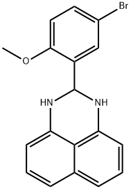 2-(5-Bromo-2-methoxy-phenyl)-2,3-dihydro-1H-perimidine Struktur
