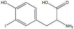 3-碘-D/L-酪氨酸, 3078-39-5, 结构式
