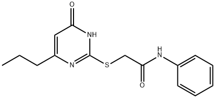 2-[(6-oxo-4-propyl-1,6-dihydropyrimidin-2-yl)sulfanyl]-N-phenylacetamide Struktur