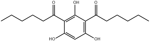 2,4-(bis-1-ketohexyl)phloroglucinol Struktur