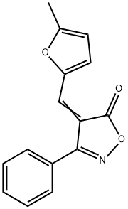 (4E)-4-[(5-methylfuran-2-yl)methylidene]-3-phenyl-1,2-oxazol-5(4H)-one Struktur