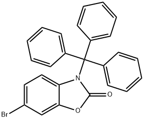 6-bromo-3-tritylbenzo[d]oxazol-2(3H)-one Struktur