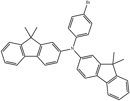 N-(4-bromophenyl)-N-(9,9-dimethyl-9H-fluoren-2-yl)-9,9-dimethyl-9H-fluoren-2-amine Struktur