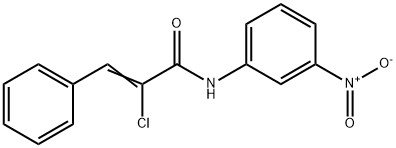 (2E)-2-chloro-N-(3-nitrophenyl)-3-phenylprop-2-enamide,315670-43-0,结构式
