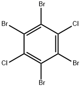 2,3,5,6-四溴-1,4-二氯苯 结构式