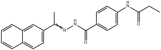 N-[4-({(2E)-2-[1-(naphthalen-2-yl)ethylidene]hydrazinyl}carbonyl)phenyl]propanamide,316153-60-3,结构式