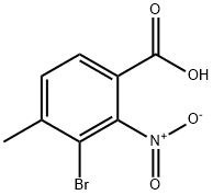 3-Bromo-4-methyl-2-nitro-benzoic acid Struktur