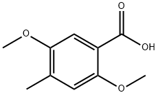 2,5-dimethoxy-4-methylbenzoic acid 化学構造式