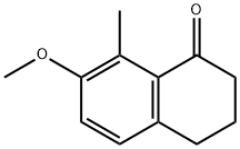 7-メトキシ-8-メチル-1,2,3,4-テトラヒドロナフタレン-1-オン 化学構造式