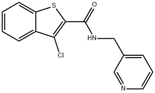 3-chloro-N-(pyridin-3-ylmethyl)-1-benzothiophene-2-carboxamide Structure