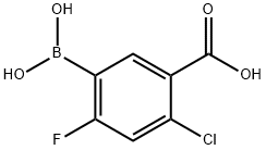 5-二羟基硼-2-氯-4-氟苯甲酸 结构式