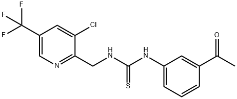 1-(3-Acetylphenyl)-3-((3-chloro-5-(trifluoromethyl)pyridin-2-yl)methyl)thiourea Structure