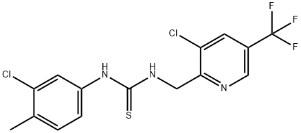 1-(3-Chloro-4-methylphenyl)-3-((3-chloro-5-(trifluoromethyl)pyridin-2-yl)methyl)thiourea Structure